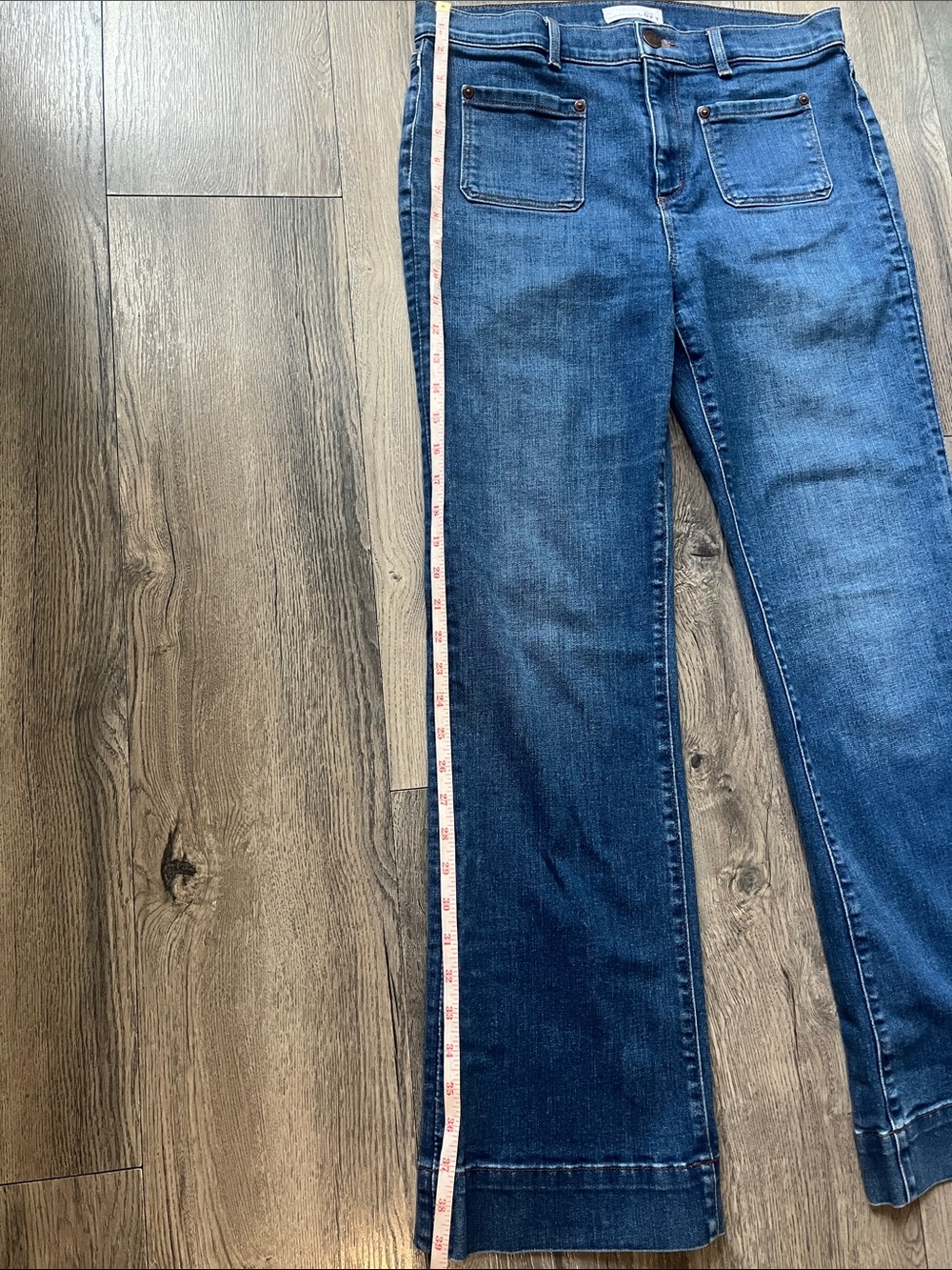 LOFT Blue Wide-Leg Denim Jeans Size10 - Picture 6 of 14